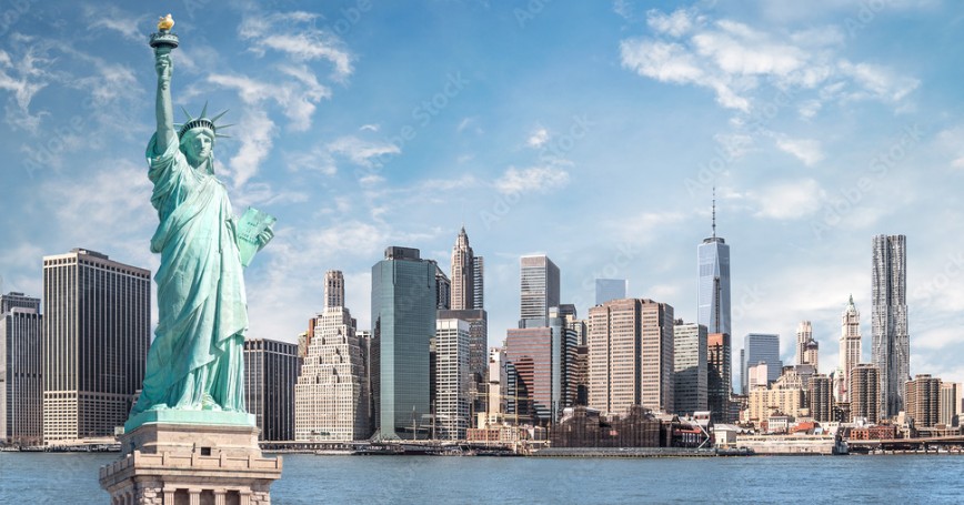 Statue of Liberty and New York City skyline